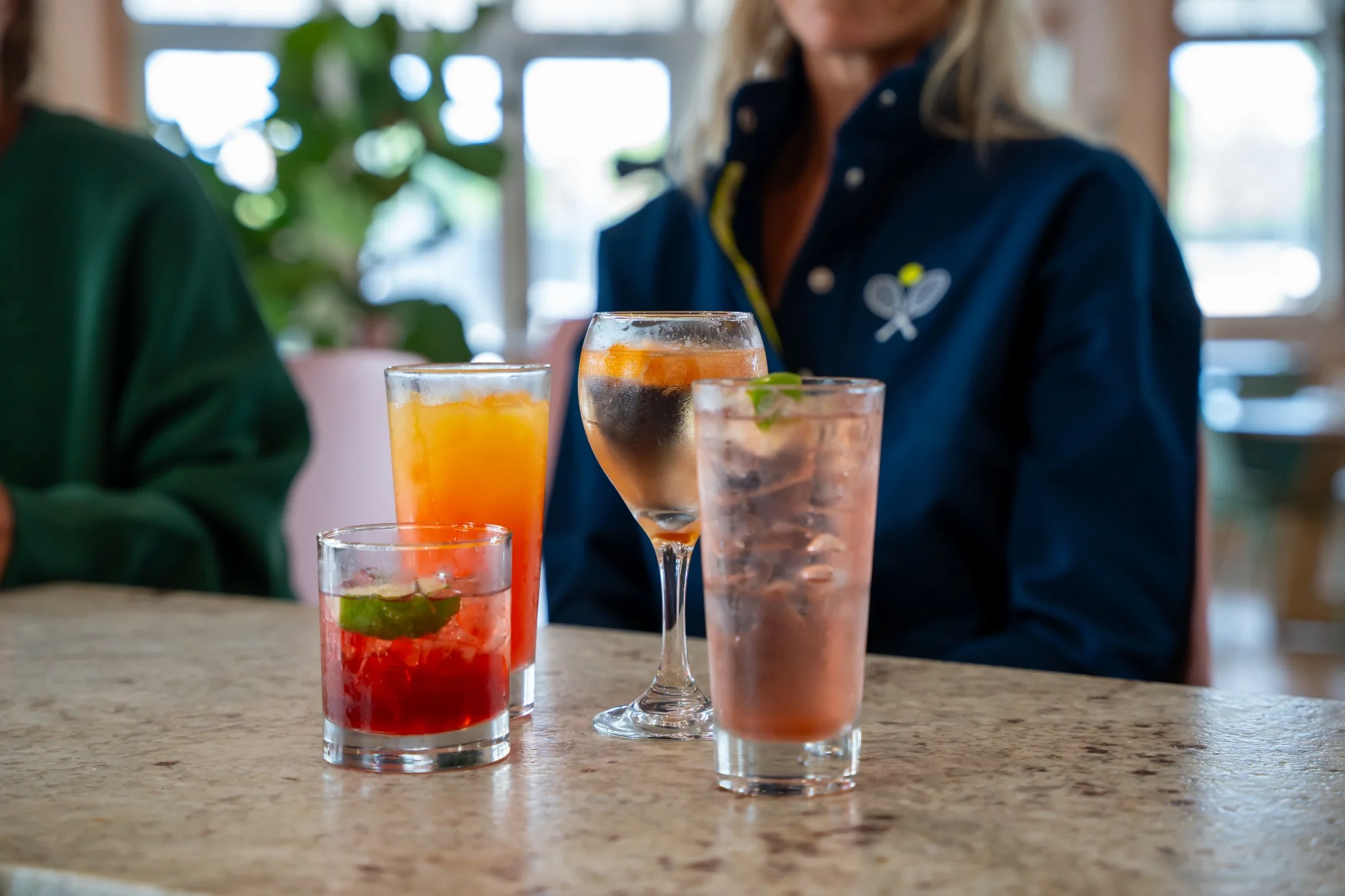 Cocktails served at The Padel Grille