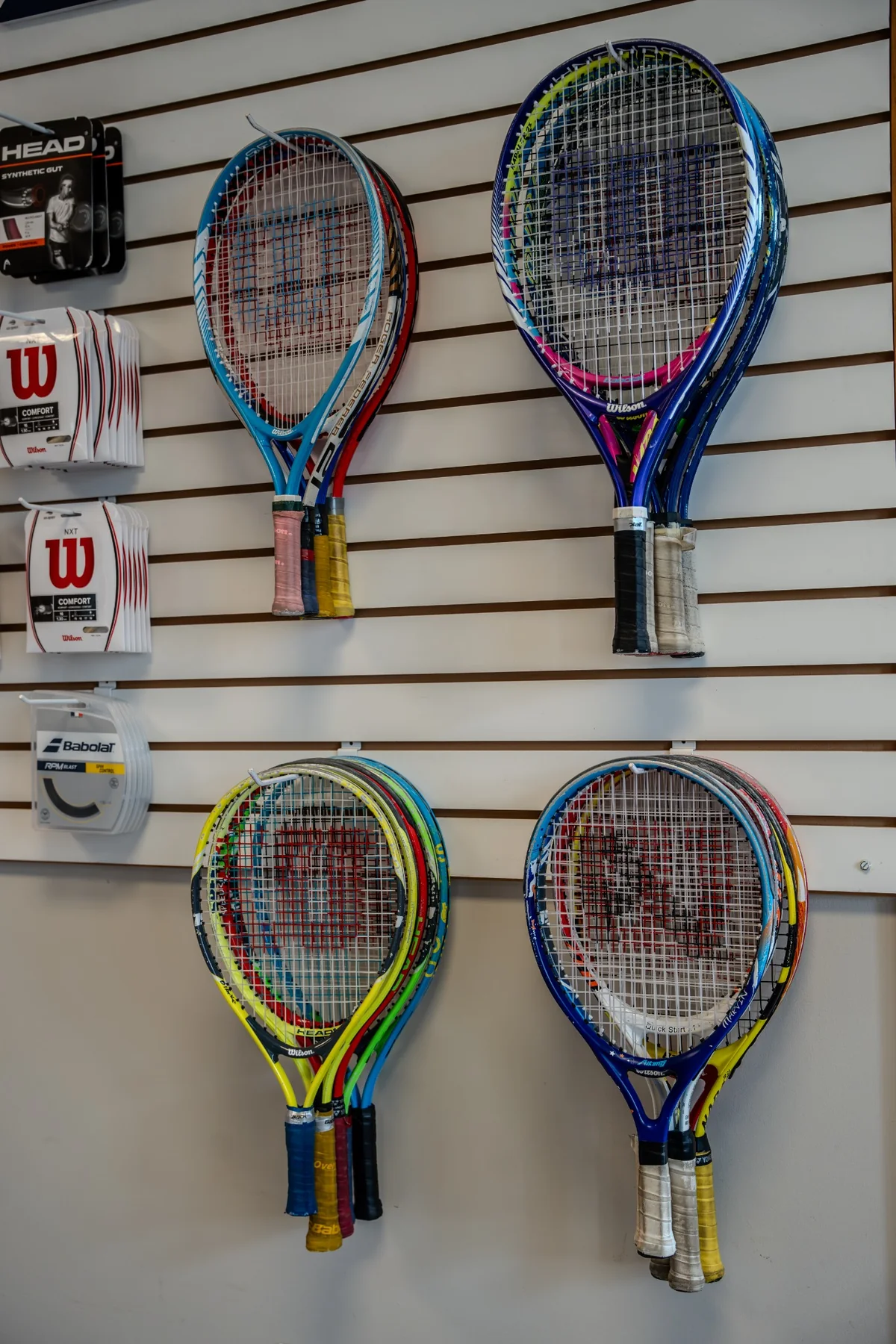 Racquets available at the BLVD Pro Shop